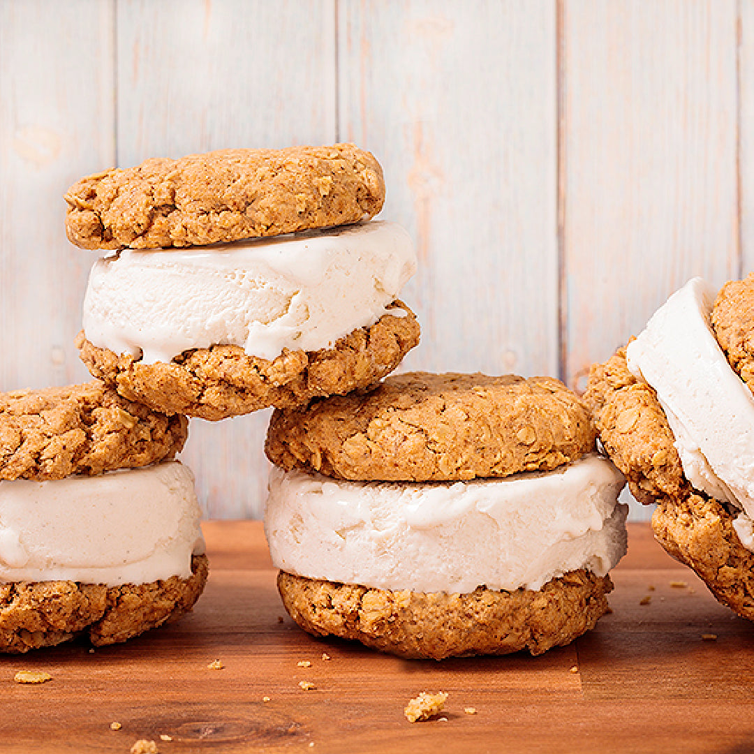 Oatmeal Cookie Ice Cream Sandwiches Autumn Sons Baking Co.