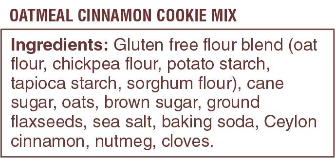 Oatmeal Cinnamon Cookie Mixes