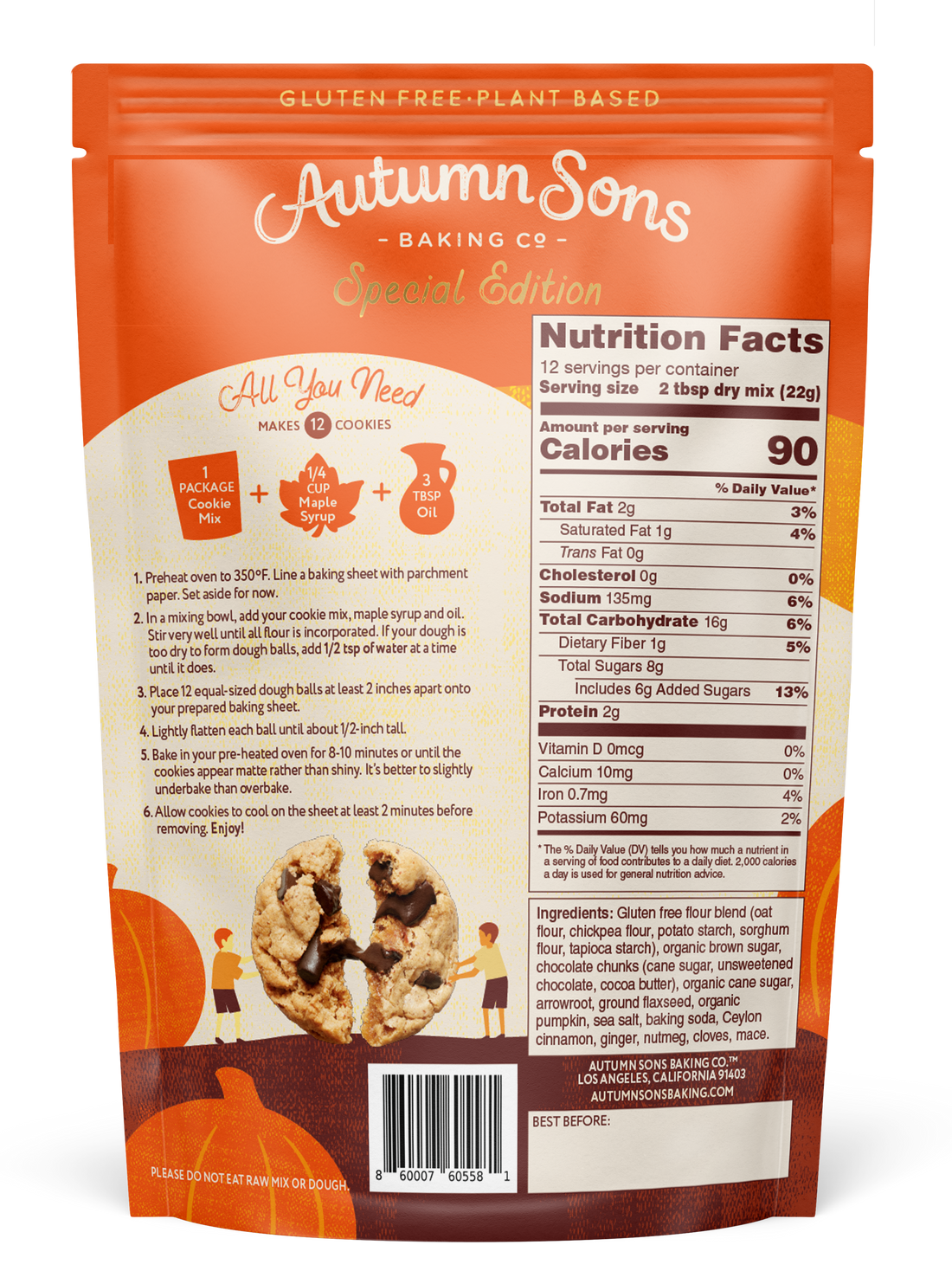 Pumpkin Chocolate Chunk Cookie Mixes