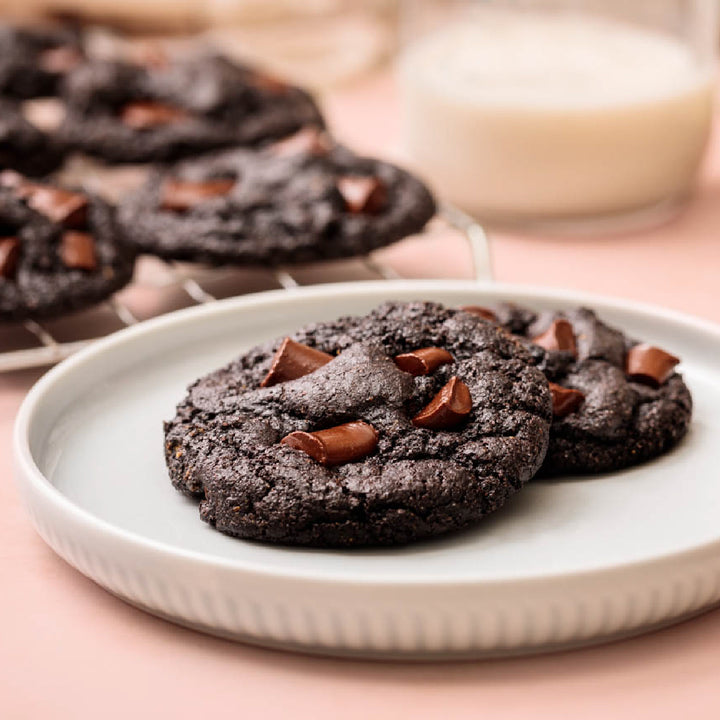 Fudgy Oil-Free Double Chocolate Chunk Cookies