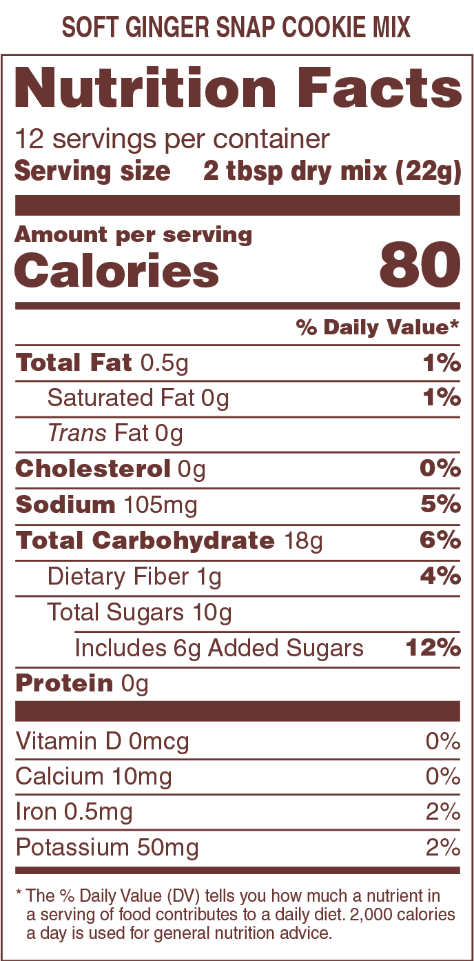 Soft Ginger Snap Cookie Mixes