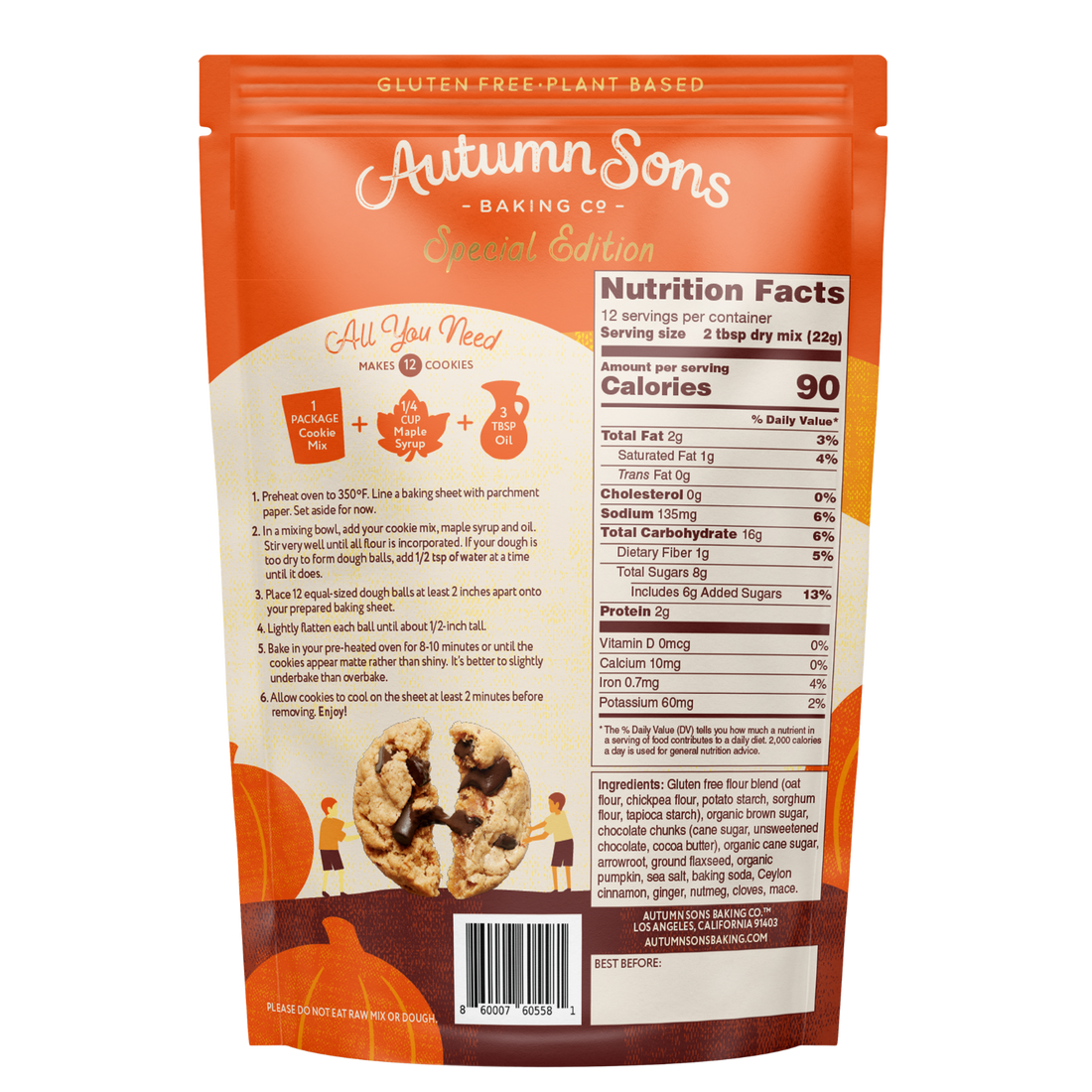 Pumpkin Chocolate Chunk Cookie Mixes